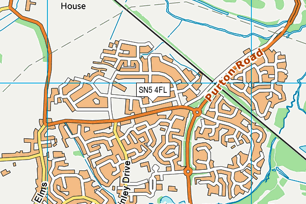 SN5 4FL map - OS VectorMap District (Ordnance Survey)