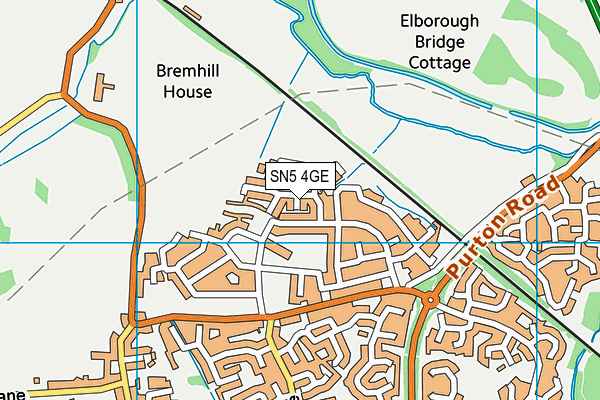 SN5 4GE map - OS VectorMap District (Ordnance Survey)