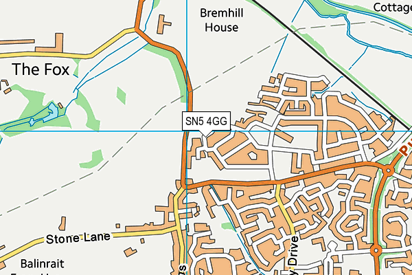 SN5 4GG map - OS VectorMap District (Ordnance Survey)