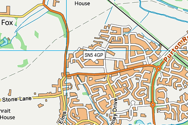 SN5 4GP map - OS VectorMap District (Ordnance Survey)