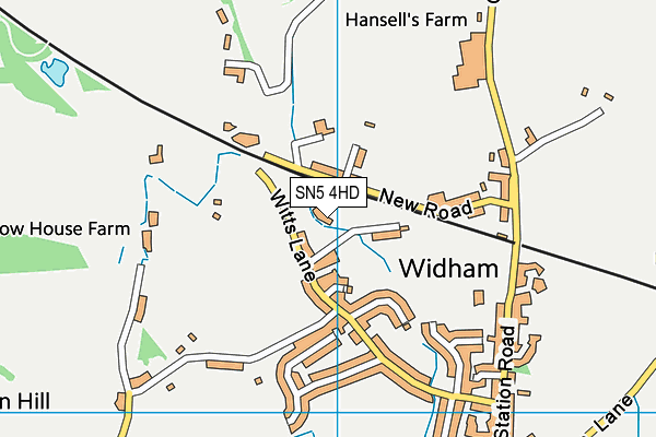 SN5 4HD map - OS VectorMap District (Ordnance Survey)