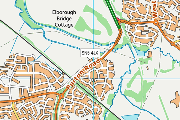 SN5 4JX map - OS VectorMap District (Ordnance Survey)