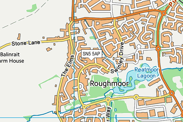 SN5 5AP map - OS VectorMap District (Ordnance Survey)