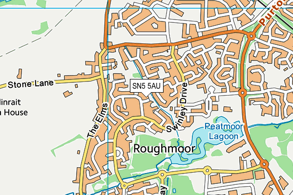 SN5 5AU map - OS VectorMap District (Ordnance Survey)