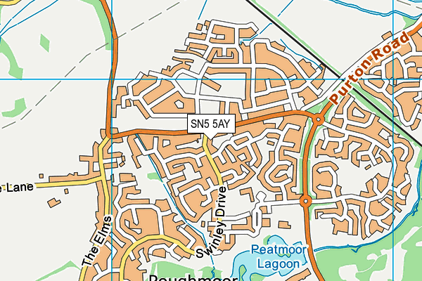 SN5 5AY map - OS VectorMap District (Ordnance Survey)