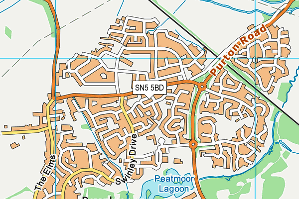 SN5 5BD map - OS VectorMap District (Ordnance Survey)
