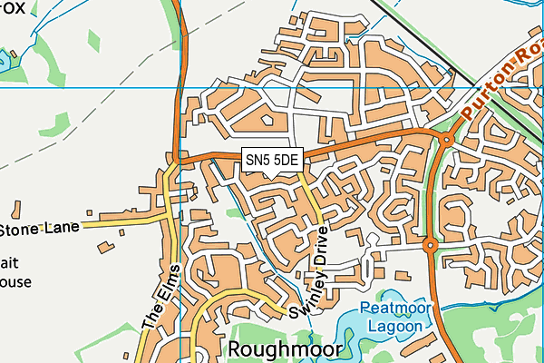 SN5 5DE map - OS VectorMap District (Ordnance Survey)