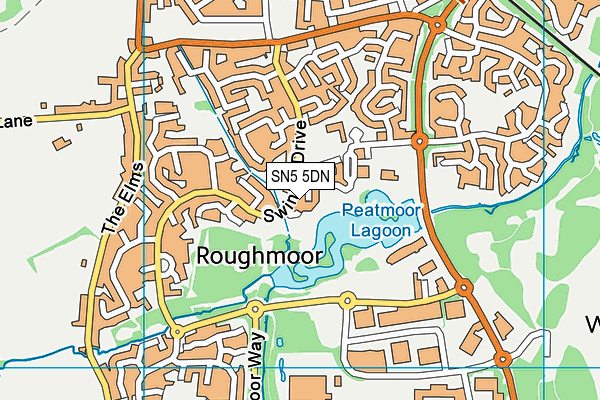 SN5 5DN map - OS VectorMap District (Ordnance Survey)