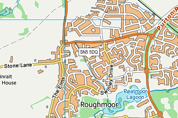 SN5 5DQ map - OS VectorMap District (Ordnance Survey)