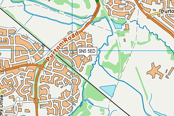 SN5 5ED map - OS VectorMap District (Ordnance Survey)