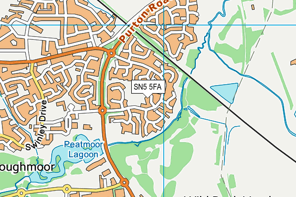 SN5 5FA map - OS VectorMap District (Ordnance Survey)