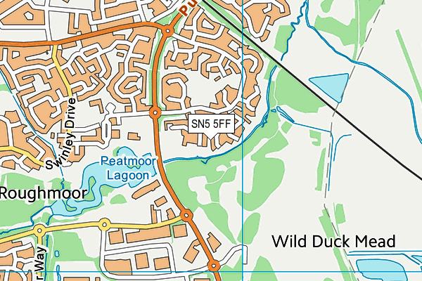 SN5 5FF map - OS VectorMap District (Ordnance Survey)