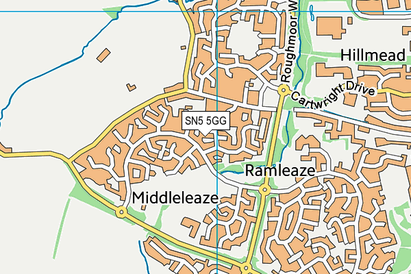 SN5 5GG map - OS VectorMap District (Ordnance Survey)