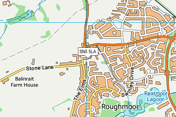 SN5 5LA map - OS VectorMap District (Ordnance Survey)
