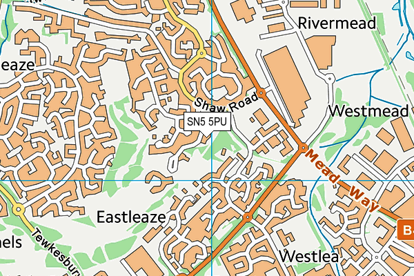 SN5 5PU map - OS VectorMap District (Ordnance Survey)