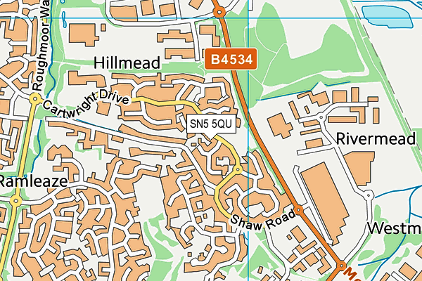 SN5 5QU map - OS VectorMap District (Ordnance Survey)