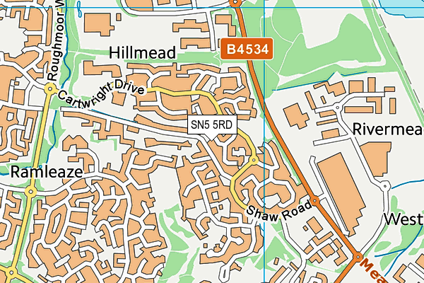 SN5 5RD map - OS VectorMap District (Ordnance Survey)