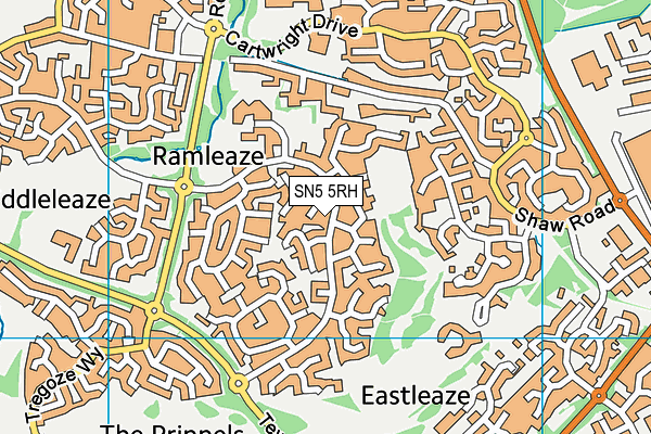 SN5 5RH map - OS VectorMap District (Ordnance Survey)