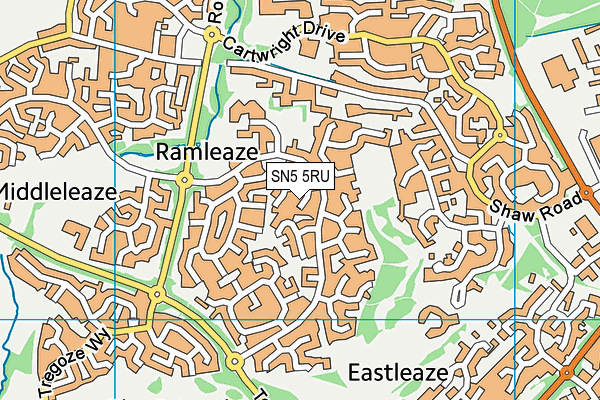 SN5 5RU map - OS VectorMap District (Ordnance Survey)