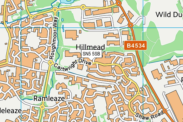 Brook Field Primary School map (SN5 5SB) - OS VectorMap District (Ordnance Survey)