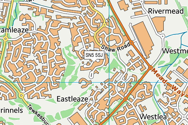 SN5 5SJ map - OS VectorMap District (Ordnance Survey)