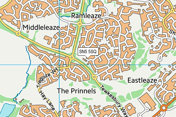 SN5 5SQ map - OS VectorMap District (Ordnance Survey)