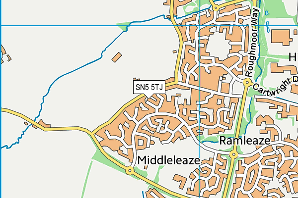 SN5 5TJ map - OS VectorMap District (Ordnance Survey)