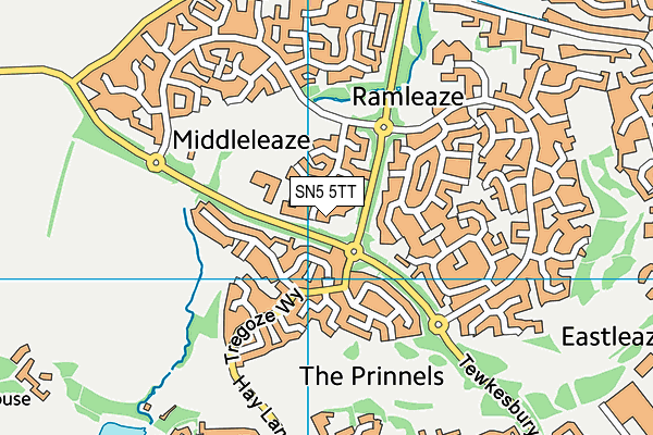 SN5 5TT map - OS VectorMap District (Ordnance Survey)