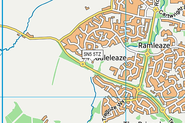 SN5 5TZ map - OS VectorMap District (Ordnance Survey)