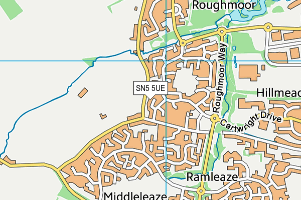 SN5 5UE map - OS VectorMap District (Ordnance Survey)