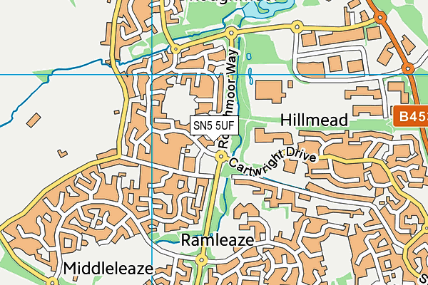 SN5 5UF map - OS VectorMap District (Ordnance Survey)