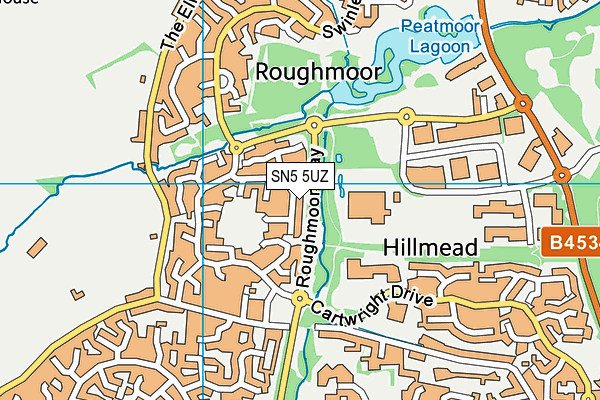 SN5 5UZ map - OS VectorMap District (Ordnance Survey)