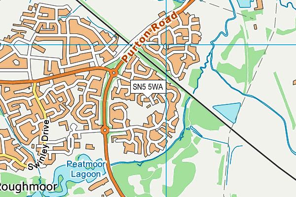 SN5 5WA map - OS VectorMap District (Ordnance Survey)