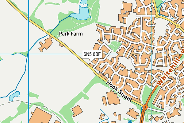 SN5 6BF map - OS VectorMap District (Ordnance Survey)