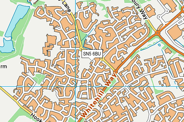 SN5 6BU map - OS VectorMap District (Ordnance Survey)