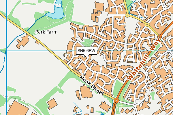 SN5 6BW map - OS VectorMap District (Ordnance Survey)