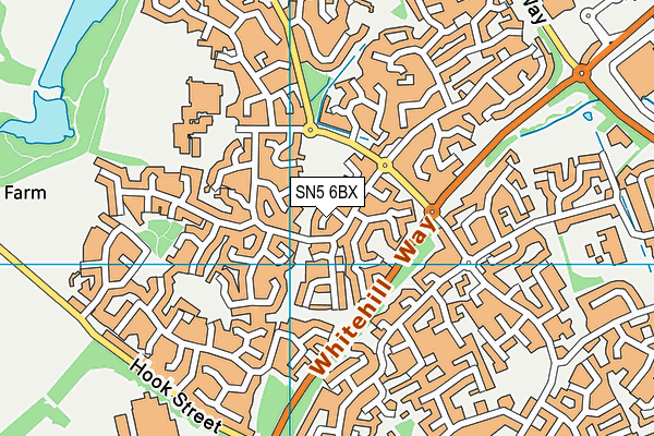 SN5 6BX map - OS VectorMap District (Ordnance Survey)