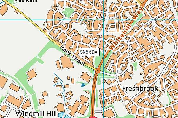 SN5 6DA map - OS VectorMap District (Ordnance Survey)