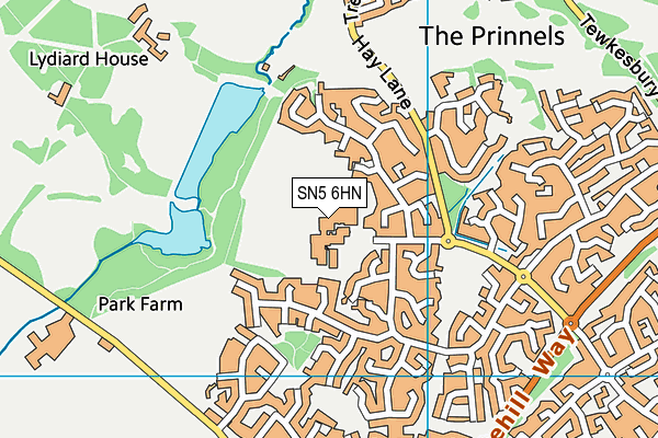 Lydiard Park Academy map (SN5 6HN) - OS VectorMap District (Ordnance Survey)