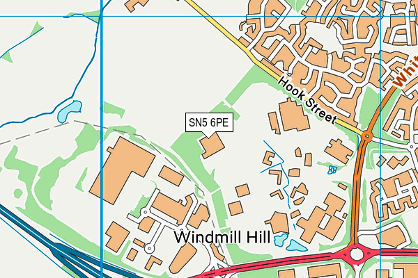 SN5 6PE map - OS VectorMap District (Ordnance Survey)