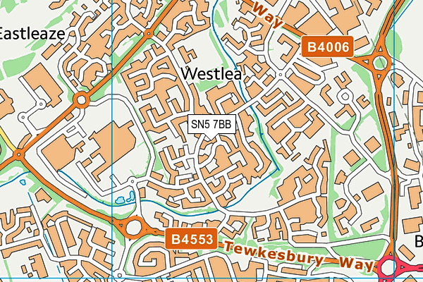 SN5 7BB map - OS VectorMap District (Ordnance Survey)