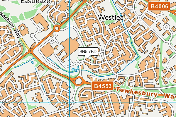 SN5 7BD map - OS VectorMap District (Ordnance Survey)