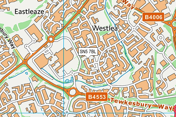 SN5 7BL map - OS VectorMap District (Ordnance Survey)