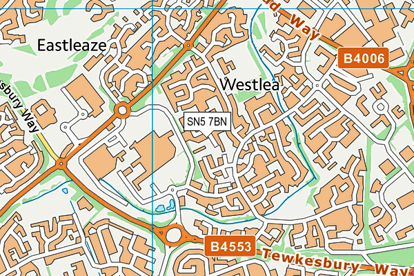 SN5 7BN map - OS VectorMap District (Ordnance Survey)