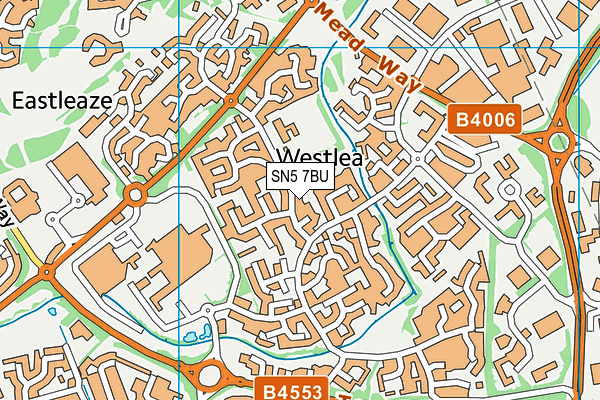 SN5 7BU map - OS VectorMap District (Ordnance Survey)