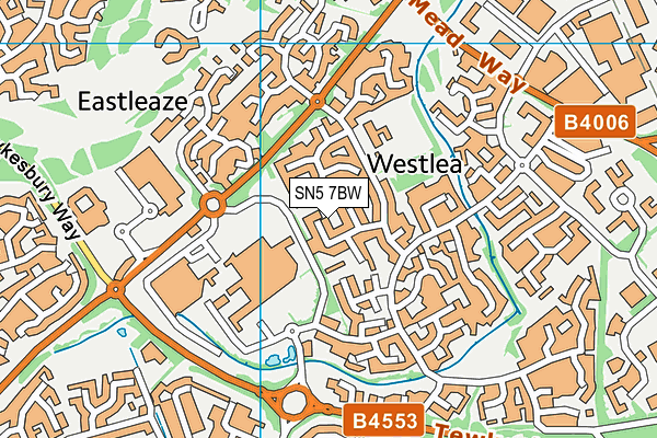 SN5 7BW map - OS VectorMap District (Ordnance Survey)