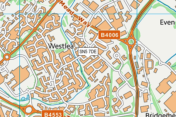 SN5 7DE map - OS VectorMap District (Ordnance Survey)