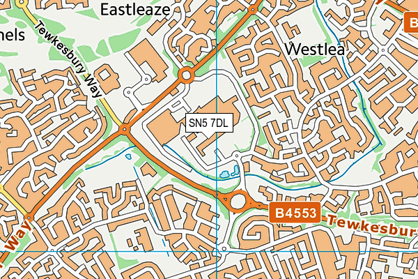 SN5 7DL map - OS VectorMap District (Ordnance Survey)