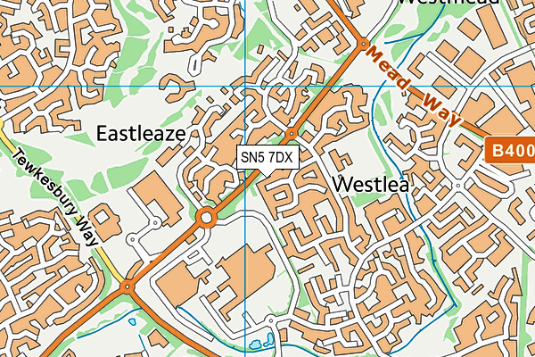 SN5 7DX map - OS VectorMap District (Ordnance Survey)