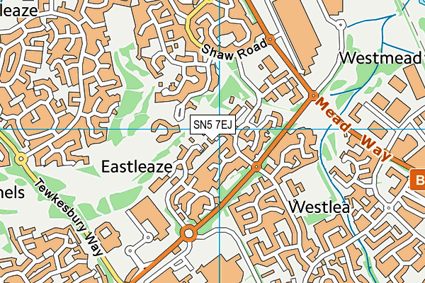 SN5 7EJ map - OS VectorMap District (Ordnance Survey)